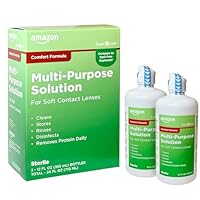 Amazon Basic Care Multi-Purpose Contacts Solution - Comfort Formula, 12 fl oz (Pack of 2)