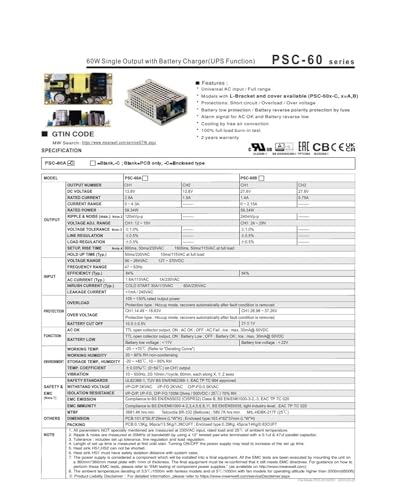 Alimentation PSC-60A PSC-60B transformateur 24V 12V - 4