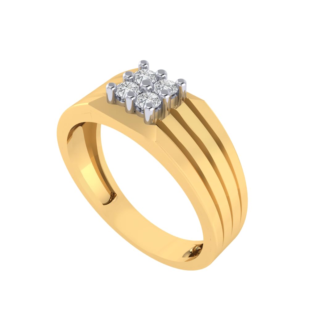 Pure 925 Sterling Silver Modern Designer Band Ring | Gold, Rhodium, Rose Gold Plating Options | Diamond Ring Gift for Men and Boys | Model RSM00113-picture-53