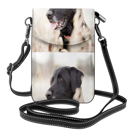 Petit sac bandoulière Chien Labrador pour ranger smartphone et cartes sans encombre