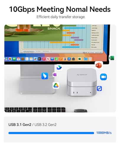 Image of ORICO Minimate 2TB External Solid State Drive USB-C 20Gbps - Compatible with Mac mini M4, Windows - Portable NVMe SSD - M4