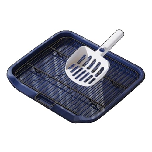 Geyaziu 犬用トイレフラットパネル尿はね防止お手入れ簡単犬用トイレ小型犬中型犬大型犬ペット超大型犬用小便器 犬用トイレ 63*48cm (ブルー)