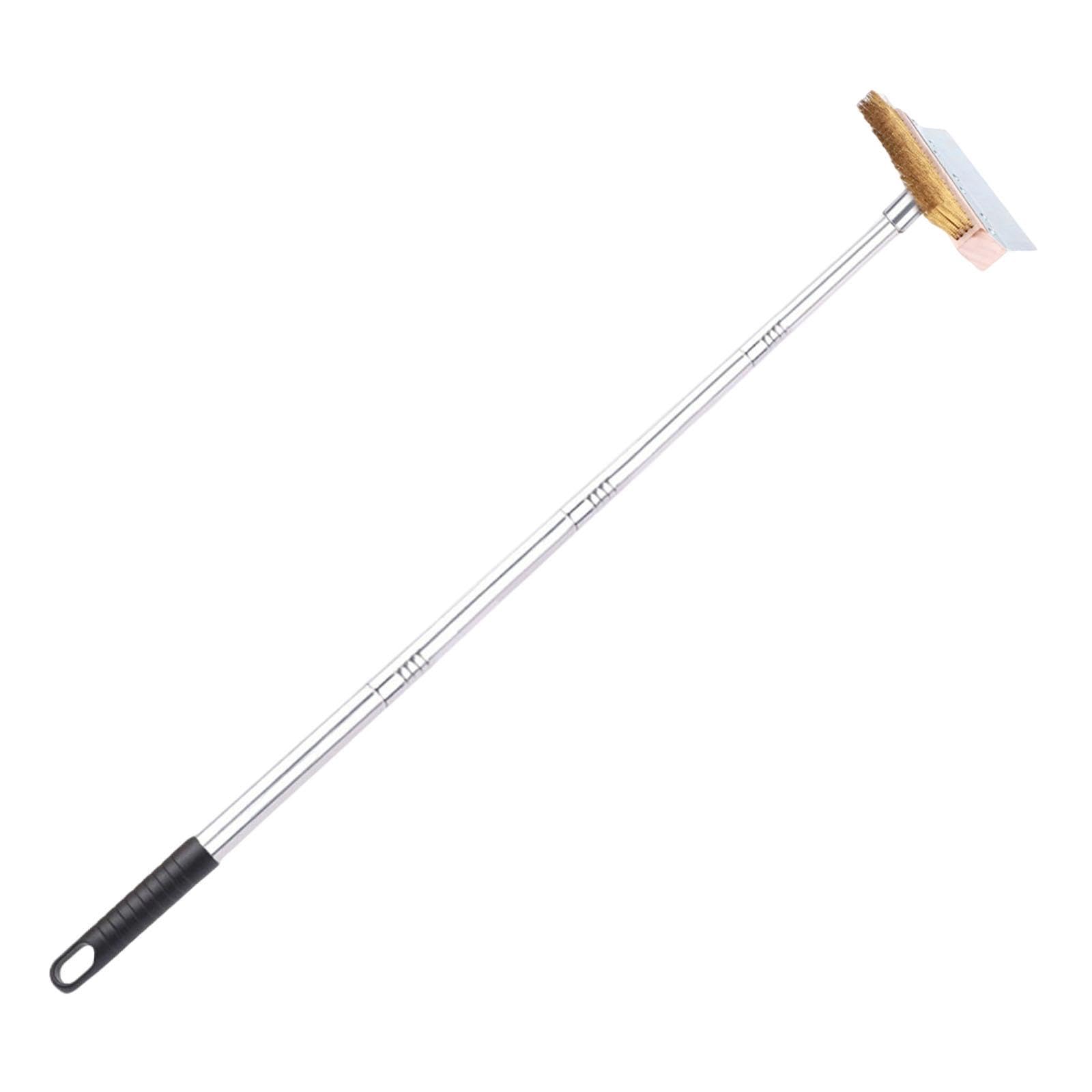 Cepillo para Horno de Pizza de Acero Inoxidable con Mango Largo, Cepillo para Parrilla de Cobre, Herramienta de Limpieza para Horno Comercial, Fregado, 1,6 m