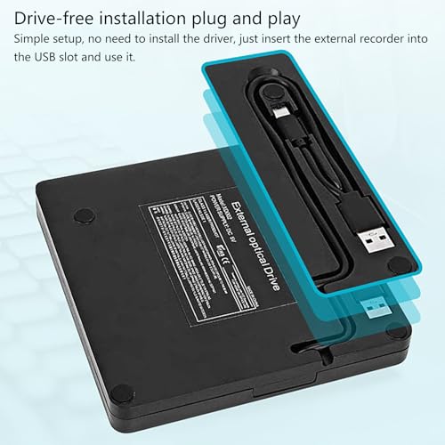 Unidad externa lector y grabador DVD USB 3.0 portátil miniatura 5