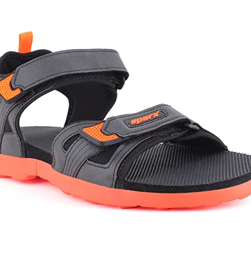 Image of Sparx Men's Sandal, Black Neon Orange, 6 UK