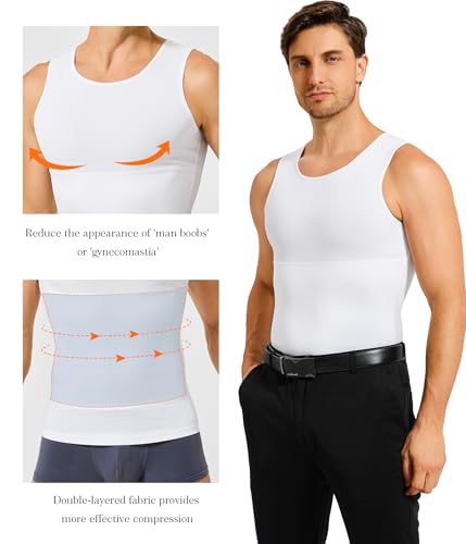 TAILONG Compression Shirt Men Shapewear Slimming Body Shaper Vest Compression Tank Top Undershirt4