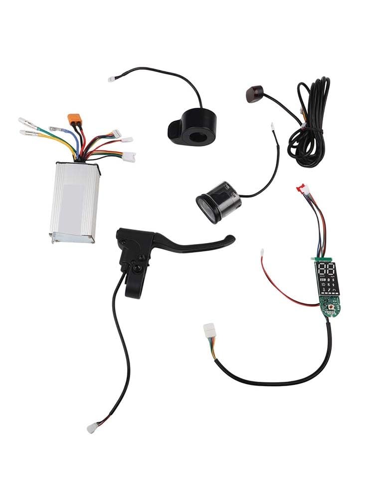 Kit de controlador de scooter eléctrico de 36 V, 500 W, 17 A, con salpicadero, acelerador y luces, compatible con scooters eléctricos de 10 pulgadas