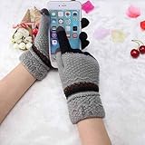 IAMZHL Gestrickte Handschuhe Frauen Männer Kinder Dicke Warme Winter Vollfingerhandschuhe Weibliche Stretch Häkelsieb guantes -Drey