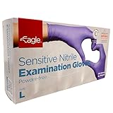 Eagle Sensitive Nitrile Exam Gloves, 4mil,...