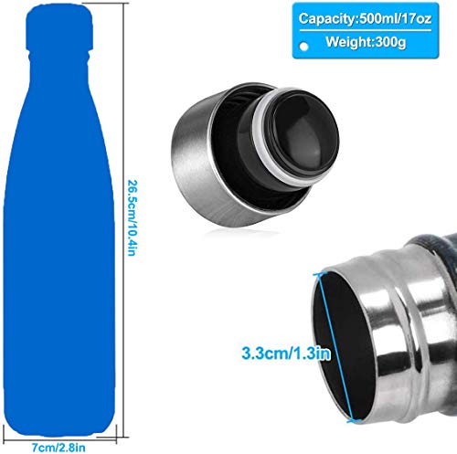 JIUJ Sport-Wasserflasche für Cola, für den Außenbereich, Sport, Edelstahl, isolierend, Mehrfarbig optional, auslaufsicher 500 ml K17 Camouflage grün