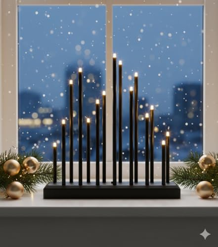MeLiTec LED USB-C Lichtbogen Weihnachten Rechteck, SL68, Schwarz matt,...