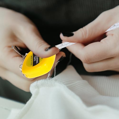 Mini cinta métrica automática con llavero 12 piezas miniatura 5