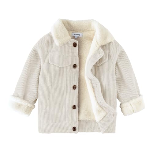 Volunboy Baby Boy Winter Corduroy Sherpa Fleece Jacket