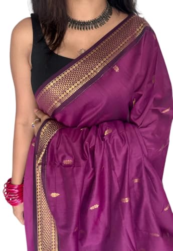 Image of South Cotton Gadwal Saree for Women | Celebrity Inspired Traditional Ethnic Wear | Chettinad & Kalyani Cotton Sarees | Soft Cotton Saree with Blouse Piece
