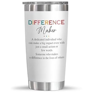 Difference Maker Gifts For Women – Christmas, Birthday Gifts For Women, Thank You Gifts For Boss, Leader, Employee Appreciation Gifts For Coworkers, Teachers – 20 Oz Stainless Steel Tumbler