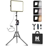 Kit Luci Video a LED, Luce da Studio Dimmerabile 2800-6500K Kit con Supporto per Treppiede e Supporto per Telefono, Luce Flusso da 185,4 cm per Fotografia Foto di Prodotti, Personaggi, Youtube