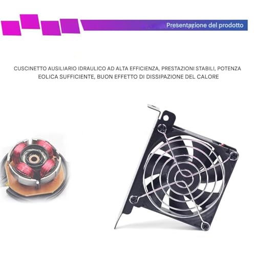 Ventilador de GPU para computadora con conector de 4 pines y soporte PCI para PC de escritorio 6