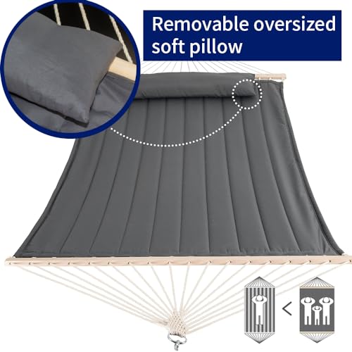 Tuotpe Outdoor Portable Hammock Pad, 2 Person Replacement Polyester Hammock Pad And Pillow Set thumb #2