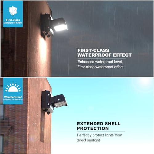 Lightdot 150W LED Wall Pack Lights, 360° Adjustable Panel with Dusk to Dawn Photocell, 22500Lm 5000K Daylight, IP65 Waterproof & Advanced (Height:10~20ft) by Lightdot - Image 4