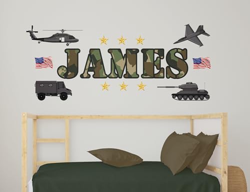 Vinilo decorativo militar personalizado para pared miniatura 1