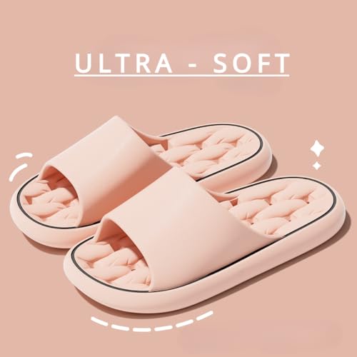 Geerta 2024 NEW Cloud Slides for Women and Men Pillow House Slippers with Drain Holes Soft Cushion Indoor Home Bathroom Pool Slides, Ultimate Comfort, Lightweight, Thick Sole, Non-Slip, Easy to Clean3