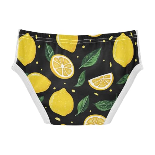 Wusikd Lemons Boys' Underwear Cotton Yellow Green Boys Briefs Soft Toddler Underwear 2T2