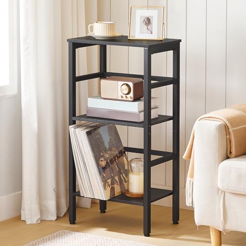 HOOBRO Leiterregal, Standregal, 3 Ebenen Bücherregal, Querstangen-Design, Multifunktionales Ablageregal, Stabiler Metallrahmen… – Ansicht 4