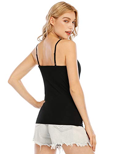 Orrpally Basic Cami Tank Tops Women Lightweight Camisole Stretch Tank Top Adjustable 4-Pack4