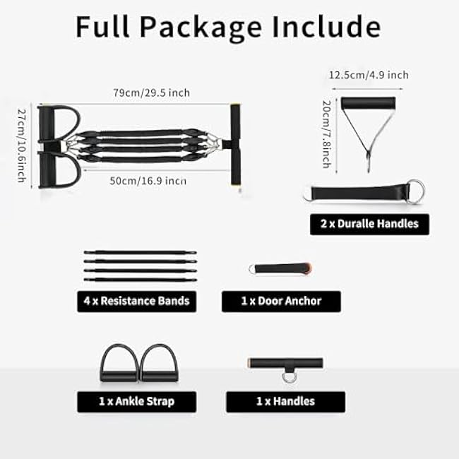 Multifunction Tension Rope, 2 Tubes Stretch Yoga Pedal Tension Strap, Adjustable Resistance, Tension Rope Fitness Equipment