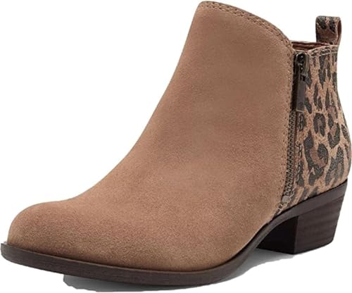 Lucky Brand Women's Basel Ankle Bootie, Distressed Natural, 7.5 M US