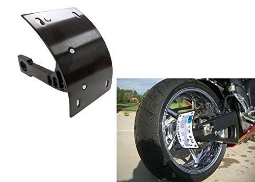 mkr様 Black Curved Swingarm Side Mount License Plate Tag Relocator