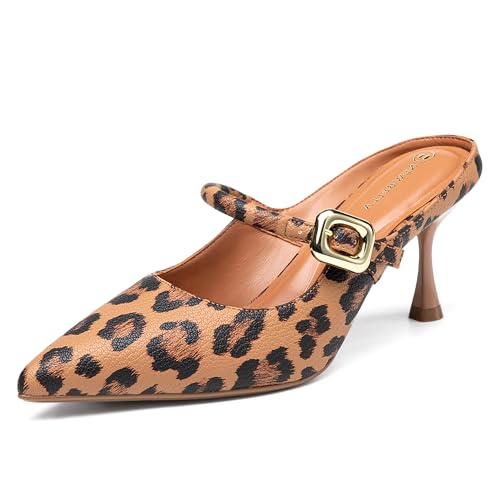 Image of NEWBELLA Women's Pointed Toe Heeled Mules