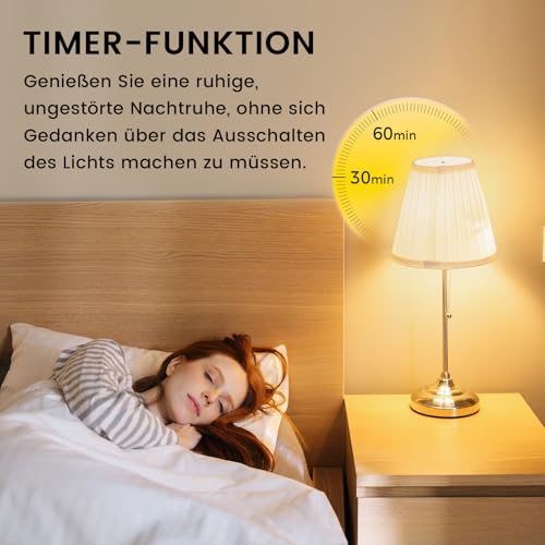 LED Glühbirne E27 Mit Fernbedienung, LED Lampen 9W Äquivalent 60W, E27 Dimmbare Glühbirne, Ferngesteuerte Glühbirne mit Timing Funktion, 3 Farbtemperatur 3000K-6000K, A70 Smart Birne für Heimdekor – Bild 5