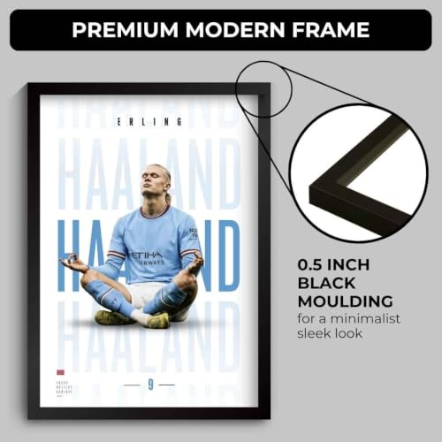Image of Funk You Store Haaland Poster Framed | Erling Haalnad Wall Art Posters Framed | Manchester Edition Football Legend | Premium Sports Decor for England Football Fans | Motivational Wall Poster (F 251)