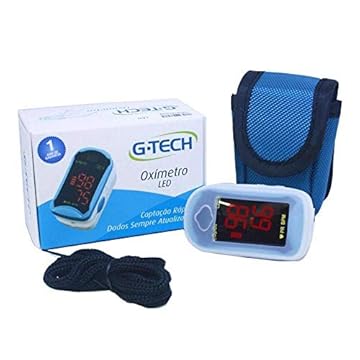 Oxímetro Medidor De Saturação De Oxigenio Portátil Gtech Modelo Led Digital