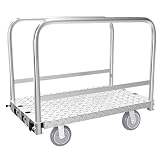 Diable en métal robuste avec roues - Capacità di 700 kg - Poignées amovibles des deux côtés - Idéal pour déplacer des objets lourds - Chariot de transport en acier