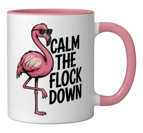 Taza de Cerámica Color Rosa y Blanco de 11 Onzas miniatura 2