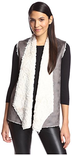 Cullen Women's Faux Fur Open Vest, Natural, M/L US