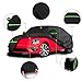 AROJAK for Volkswagen Beetle Car Cover 1998-2019,210D All Weather VW Bug Car Covers with Zipper Door, Windproof Bands for Sun UV Rain Dust Protection (Black)
