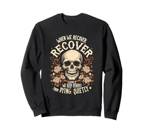 Retro Adicción Recuperación Narcóticos Anónimo Sobriedad Cráneo Sudadera