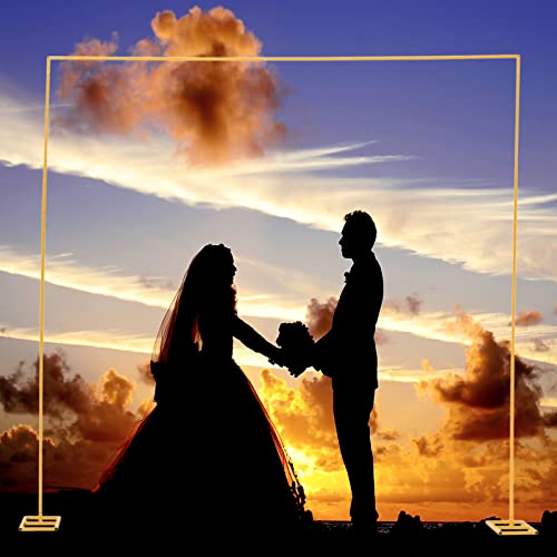 W9.8Xh9.8Ft Extra Large Gold Square Wedding Arches For Ceremony,Wedding Metal Arch Backdrop Stand For Party,Iron Garden Arch Balloon Arch Stand #TOP3
