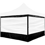 INSTENT® Pro Seitenwand/Seitenteil für Pavillon 3x3m mit XXL Panorama Fenster oder Reißverschluss, wasserabweisend und atmungsaktiv, Farbwahl, für Festzelt, Partyzelt