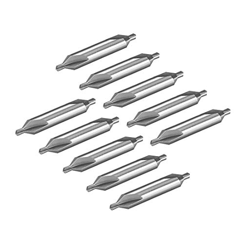 Uxcell Combined Drills Metric Plain Type 3Mm X 8Mm, 6542 Hss Countersinks 10Pcs #TOP3