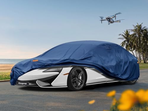 Image of Kaugung Heavy Duty Car Cover Custom Fit Mclaren 570S Spider (2017-2025), Waterproof All Weather Resistant Outdoor Sun Rain Dust Snow Protection with Anti-Theft Lock. (USA Warehouse, Within 3-7 Days)