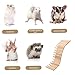 Yardwe Indoor Wooden Ladder for Hamsters and Pet Cage Accessory for Climbing and Exercise Promotes Coordination and Balance Skills Height Design