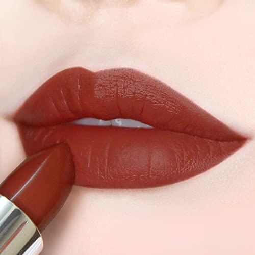 Semi Matte Vegan Lipstick with Creamy Satin Finish, a Sweet Pomegranate Red Mixed with a Little Orange Lip Color -CRUSH ON YOU- (308-I m Yours) by Ready to Shine