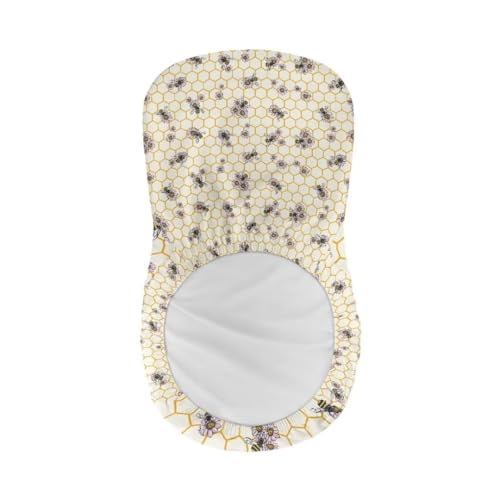 Image of Honeycomb Bee Stools Bar Height Washable Seat Covers for Anti-Scratches Spills Chair Covers with Barstool Covers Slipcovers with Back