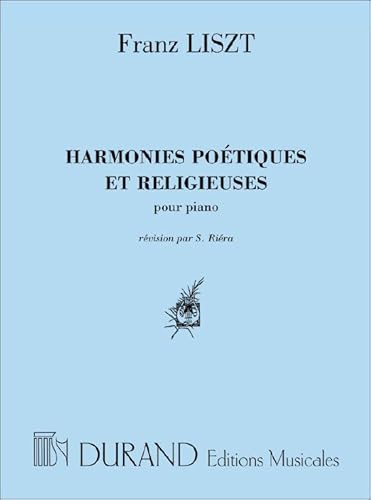Harmonies Poetiques Et Religieuses, Pour Piano