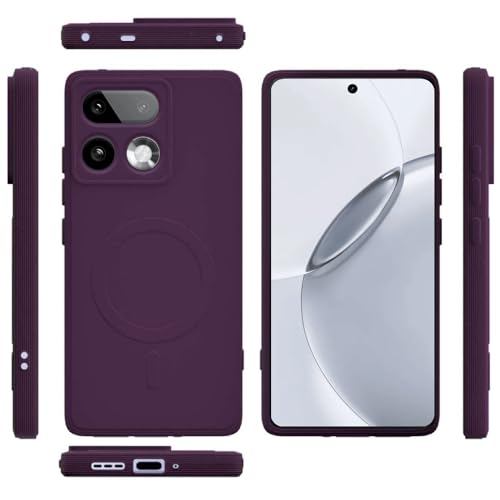 Image of Casotec Back Cover | MagFit Ring Design (Non-Magnetic) | Shockproof Case | Anti-Slip Grip | Raised Camera Edges | Slim Protective Case for Realme 16 Pro Plus 5G (Purple)