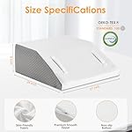 Ruqmuis Leg Elevation Pillow for After Surgery, 8inch Foam Leg Elevating Pillow for Swelling and Blood Circulation, Leg Wedge Pillow for Sleeping, Knee Pillow for Knee Hip Ankle Pain Relief, White - Image 2